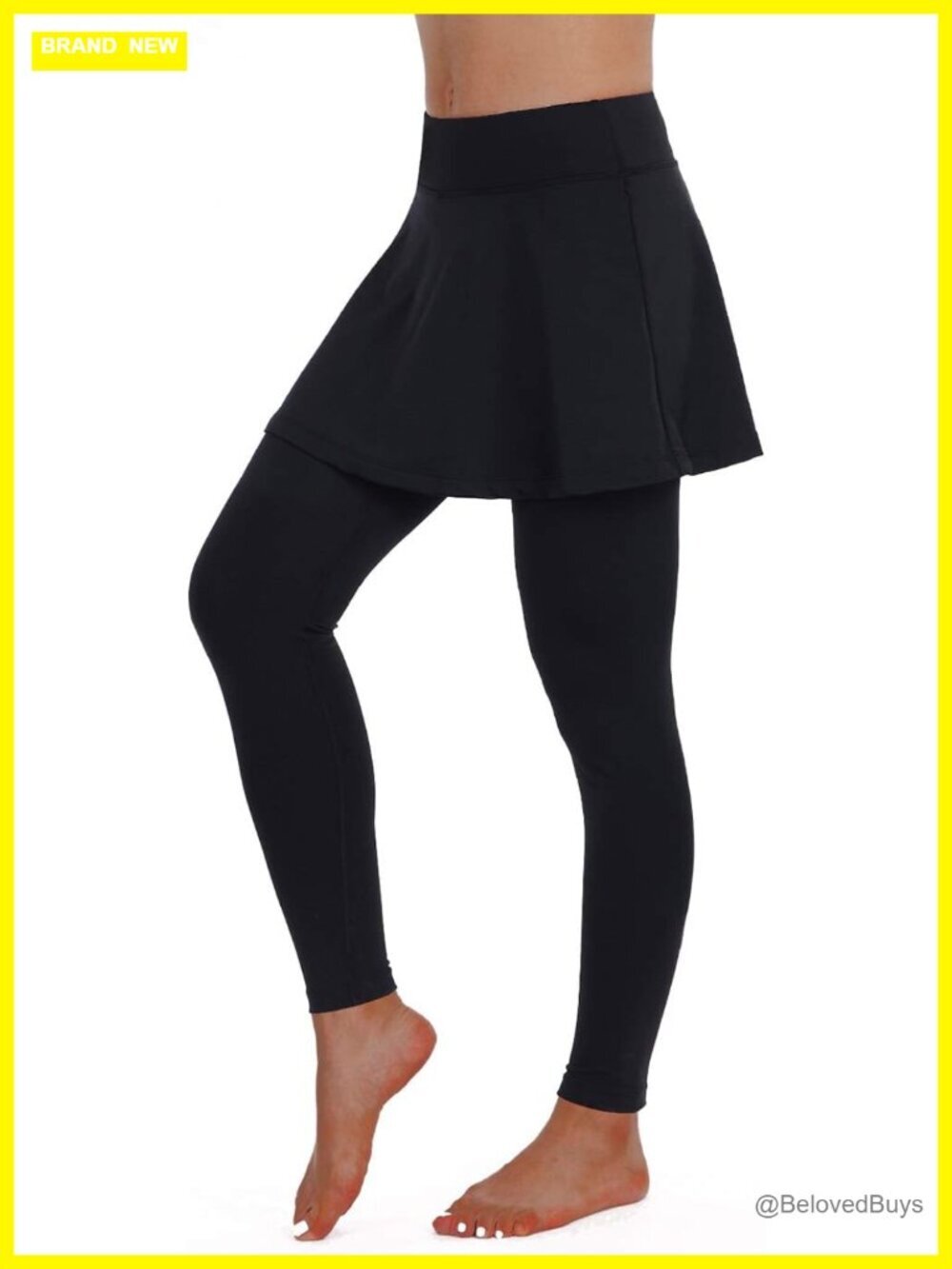 Skirted Legging with Pockets for Yoga Tennis Golf Running